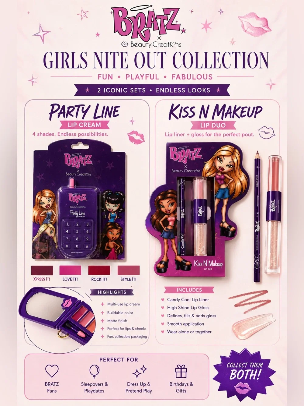 Bratz x Beauty Creations Girls Nite Out Makeup – Choose Your Set 💋